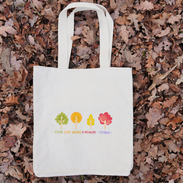 Every Leaf Holds a Memory Travel Tote Bag - Oat