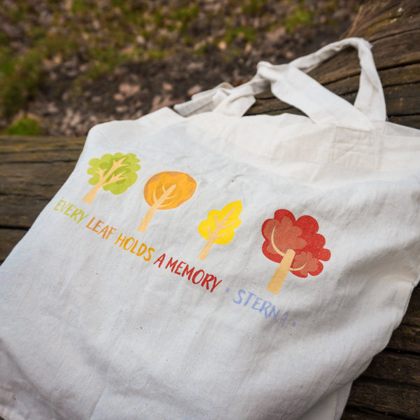 Every Leaf Holds a Memory Small Tote Bag - Oat