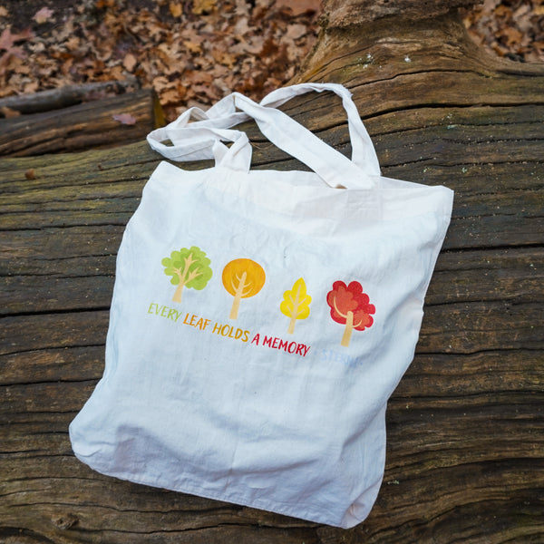 Every Leaf Holds a Memory Small Tote Bag - Oat