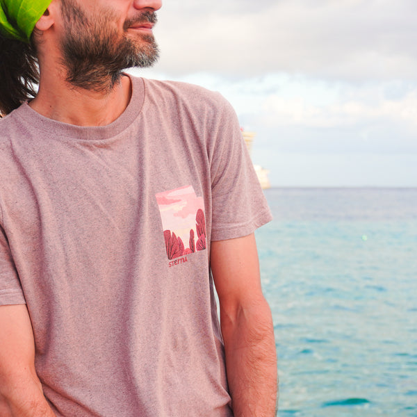 Winter Sunset T-Shirt - Sunset Pink