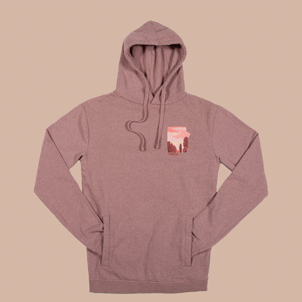 Winter Sunset Hoodie - Sunset Pink