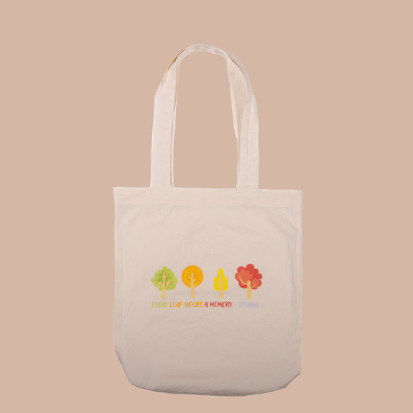 Every Leaf Holds a Memory Small Tote Bag - Oat