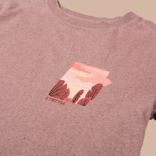 Winter Sunset T-Shirt - Sunset Pink